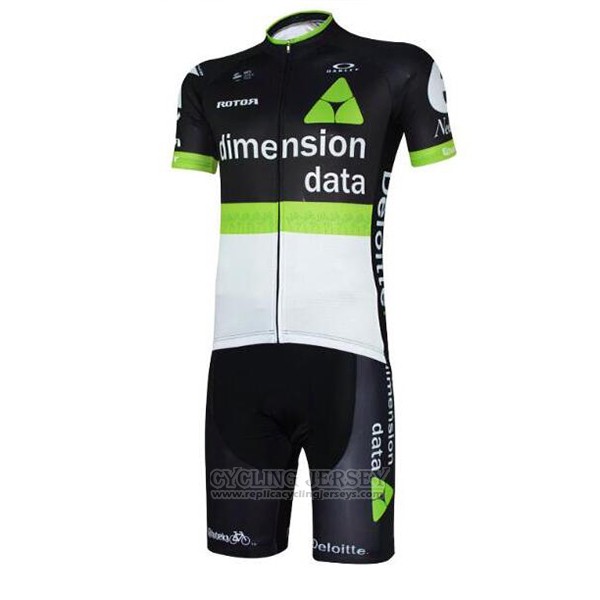 2017 Cycling Jersey Dimension Data White and Black Short Sleeve and Bib Short